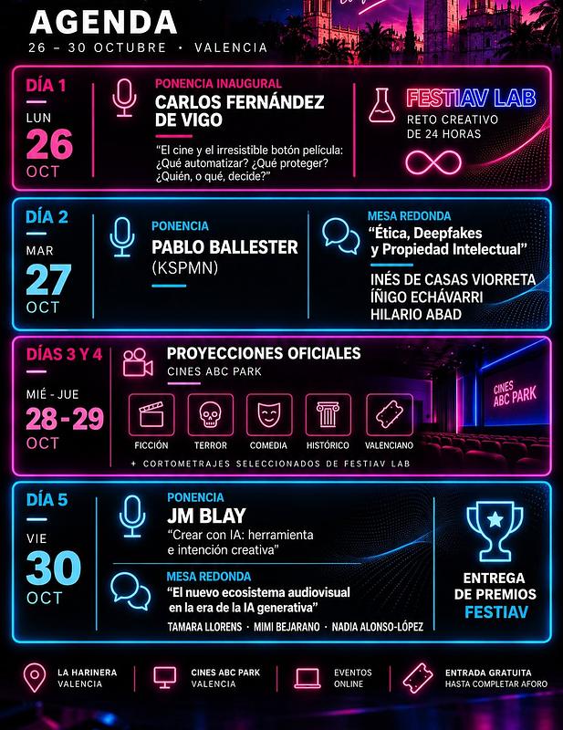 FESTIAV - Festival de cine IA – publicación de Instagram