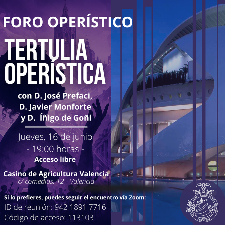 FORO OPERÍSTICO | Tertulia abierta con José Prefaci, Javier Monforte e Íñigo de Goñi